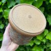 brown celadon wave planter