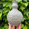 celadon carved bud vase