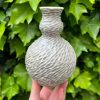 celadon carved bud vase