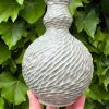 celadon carved bud vase