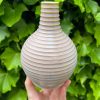 purple yellow bud vase