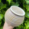 purple yellow bud vase