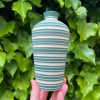 green speckle strip bud vase