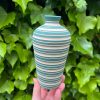 green speckle strip bud vase