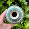 green speckle strip bud vase