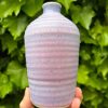 purple stripe bud vase