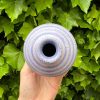 purple stripe bud vase