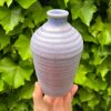purple stripe bud vase