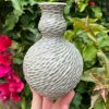 celadon carved bud vase