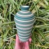 green speckle strip bud vase