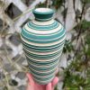 green speckle strip bud vase