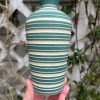 green speckle strip bud vase