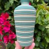 green speckle strip bud vase