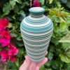 green speckle strip bud vase
