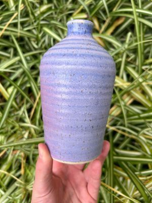 purple stripe bud vase