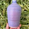 purple stripe bud vase