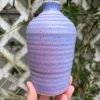 purple stripe bud vase