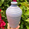 purple stripe bud vase