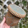 brown celadon patterned planter