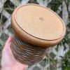 brown celadon wave planter