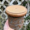 brown celadon wave planter