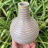 purple yellow stripe bud vase