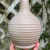 purple yellow bud vase