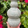 celadon patterned bud vase