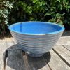 blue speckle side bowl