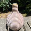 purple yellow bud vase