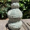celadon patterned bud vase