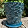 turquoise orchid pot