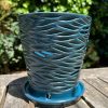 turquoise orchid pot