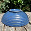 tall blue speckle serving bowl