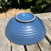tall blue speckle serving bowl