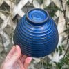 blue speckle side bowl