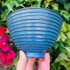 blue speckle side bowl