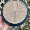 wide blue serving bowl
