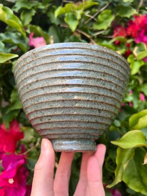 celadon speckle side bowl