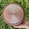 wide orange serving bowl
