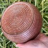 wide orange serving bowl