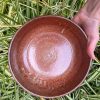 wide orange serving bowl