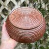 wide orange serving bowl