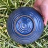tall blue speckle serving bowl
