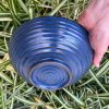 tall blue speckle serving bowl
