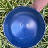 tall blue speckle serving bowl