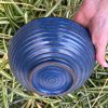 tall blue speckle serving bowl