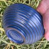 tall blue speckle serving bowl