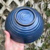 tall blue speckle serving bowl