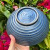 tall blue speckle serving bowl